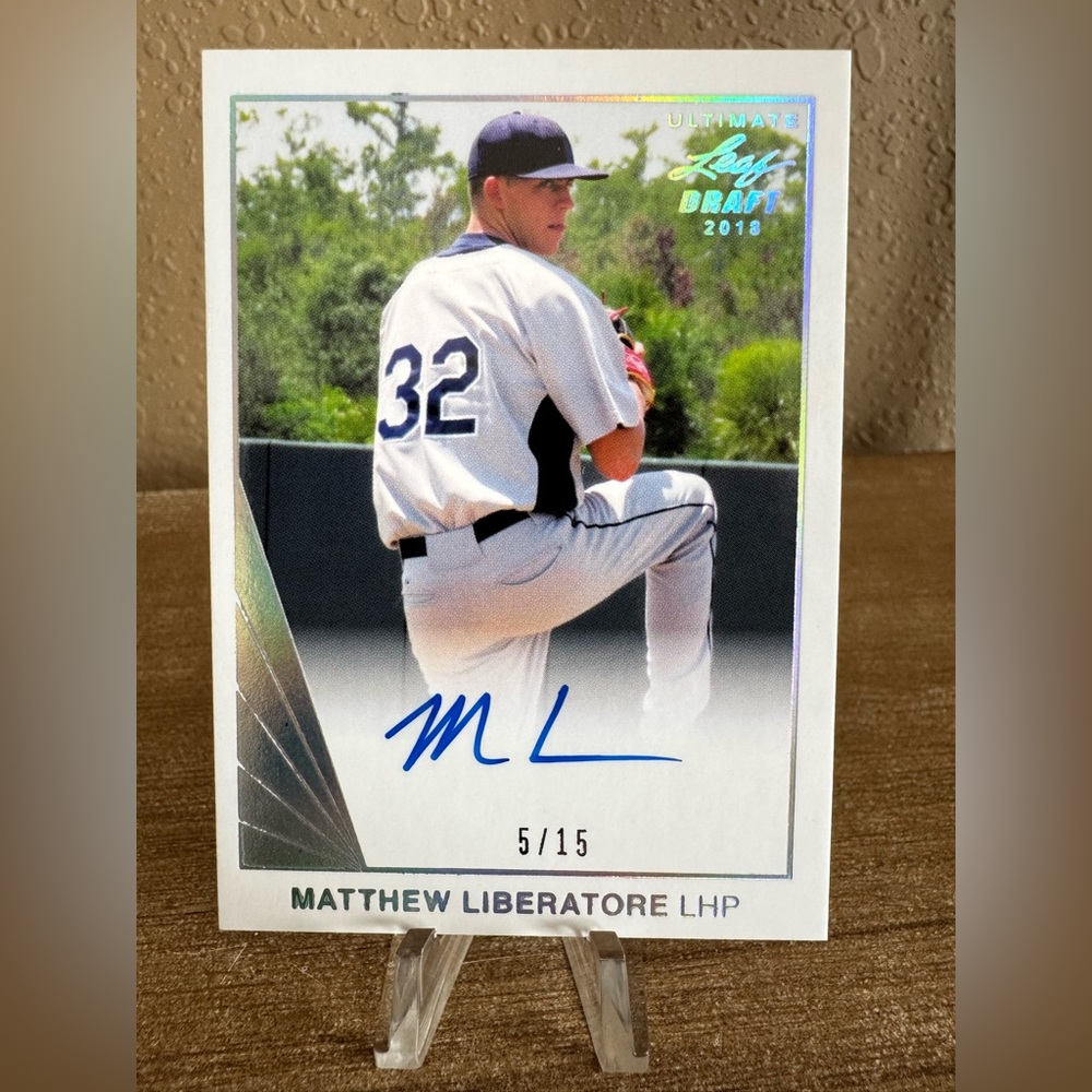 2018 Ultimate Leaf Draft Matthew Liberatore Auto/Autograph St Louis Cardinal /15